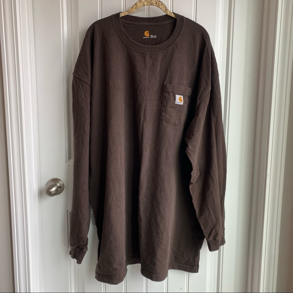 Carhartt Long Sleeve Cotton T-Shirt Size 3XL Tall